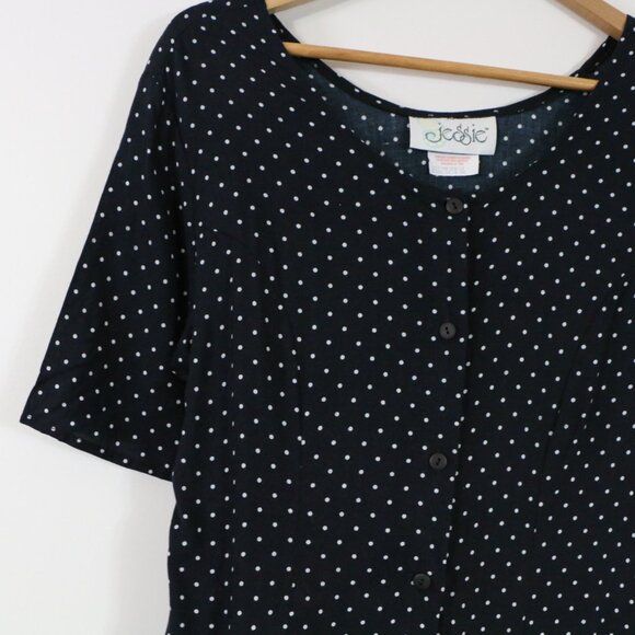 *Jessie Black and White Polka Dot Maxi Dress - Picture 7 of 8